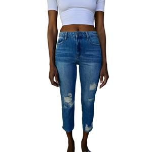 NEW YMI sandy high-rise mom fit jeans in blue